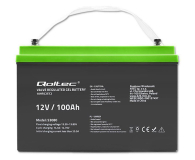 Qoltec Akumulator żelowy 12V 100Ah GEL 29,8kg - 1136789 - zdjęcie 1